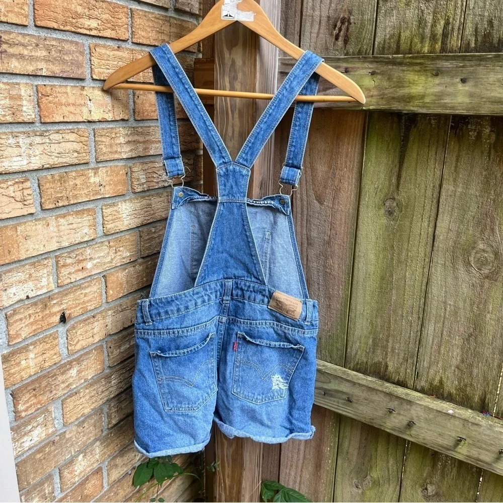 Levi's Denim Shortall Short Overalls Jumper Romper Youth